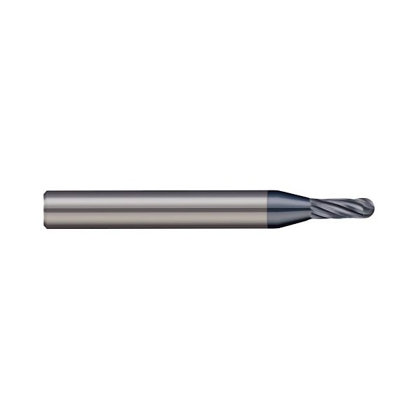 Harvey Tool 1/32 Cutter dia. x 3/32 Carbide Ball End Mill for Hard Milling, 6 Flutes, AlTiN Nano Coated 763431-C6 - main